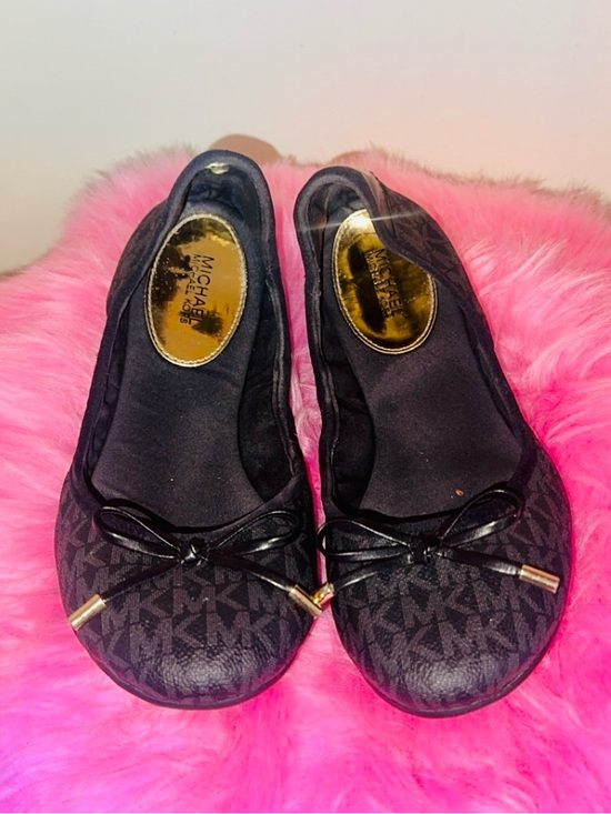 MICHAEL Michael Kors Shoes - Michael Kors Black Logo Bow Ballet Flats